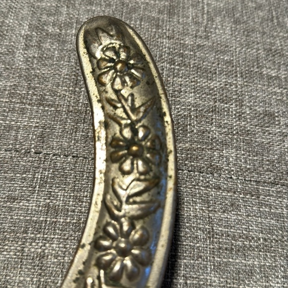 VINTAGE ART NOUVEAU STYLE SILVERPLATED CURVED SOFT BRISTOL - BABY HAIR B… - Picture 3 of 6